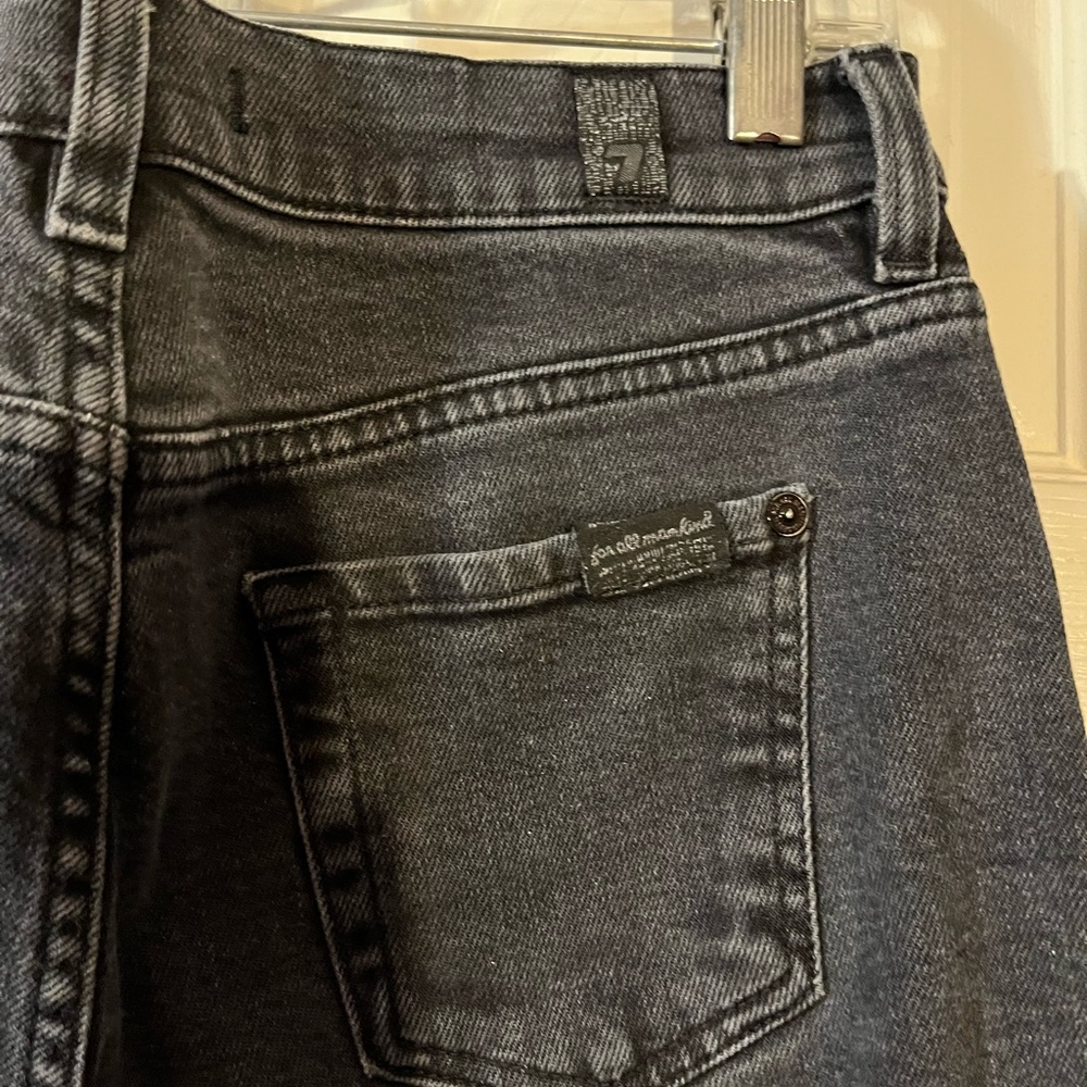 7 For All Mankind Women’s Jeans Blue/Black Two Tone High Waist Size 25 - Picture 3 of 10